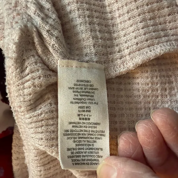 Free People Long Balloon Sleeve Clash Thermal Top - Image 8