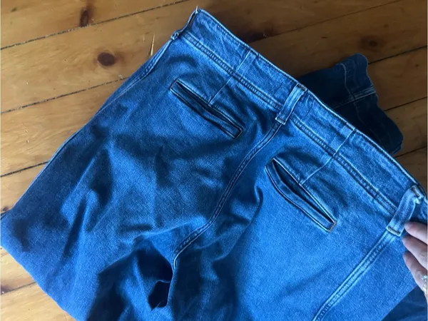 ☀️3/$25 Madewell Tapered Denim Trousers High Rise Comfort Barrel 31 - Image 6