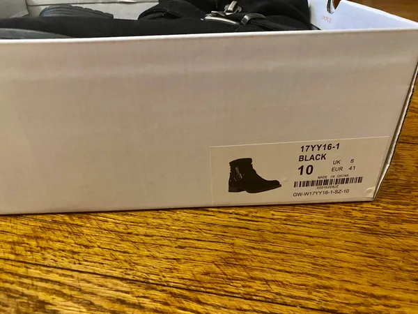 Global Win Suede Ankle Boots Black Size 10 - Image 2