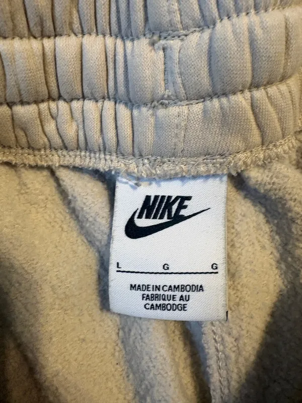 Cream Nike KIDS Large Sweatpants - Image 2