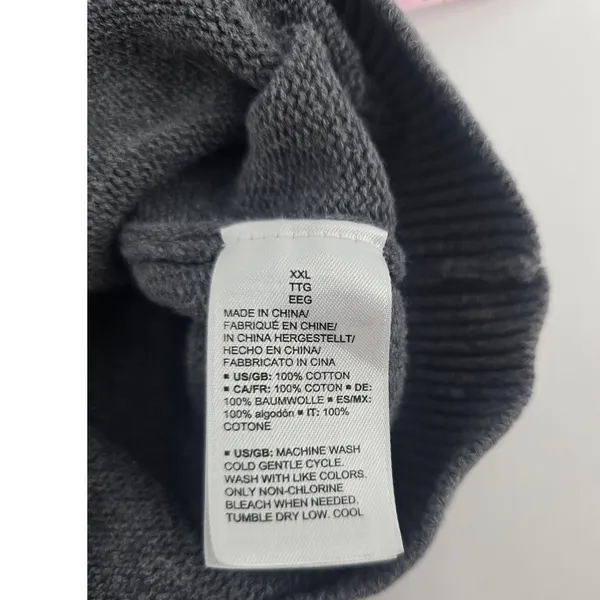 Daily Ritual Sweater Womens XXL Crewneck Gray Cotton Long Sleeve EUC - Image 4