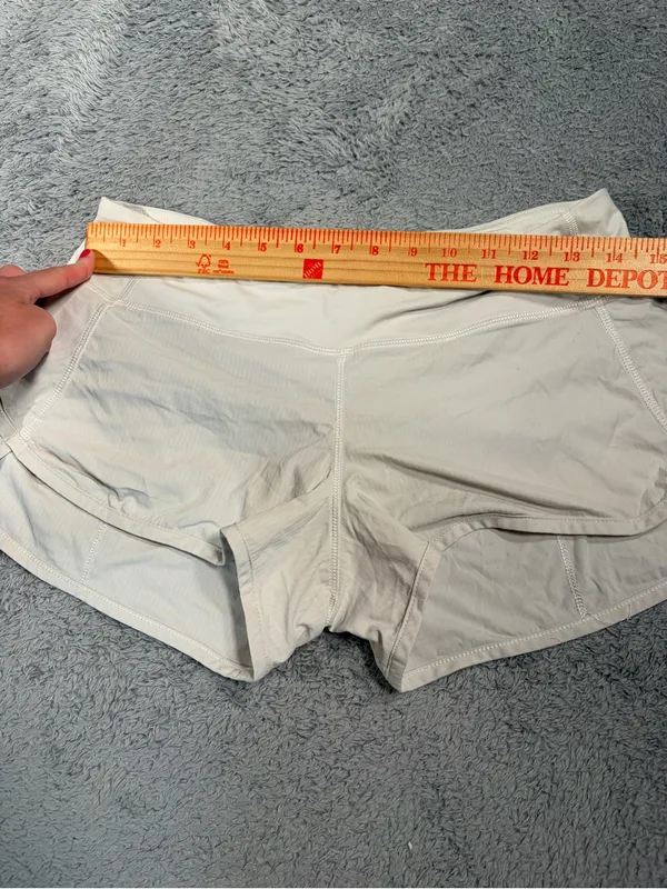 Lululemon cream/white Athletic Running Shorts 6 - Image 2