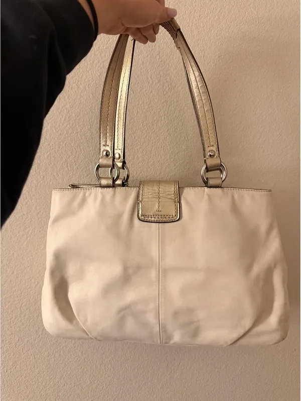 Coach Soho East West Carryall White/Gold Purse 2011 - Image 2