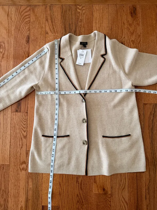 NWT $ 129 j.jill Woman’s Wearever Double-Knit Sweater-Jacket, Sz S - Image 10