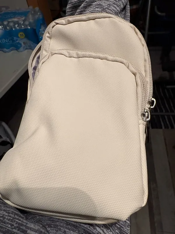 Compact Cream Mini Belt Bag for Women - Image 11