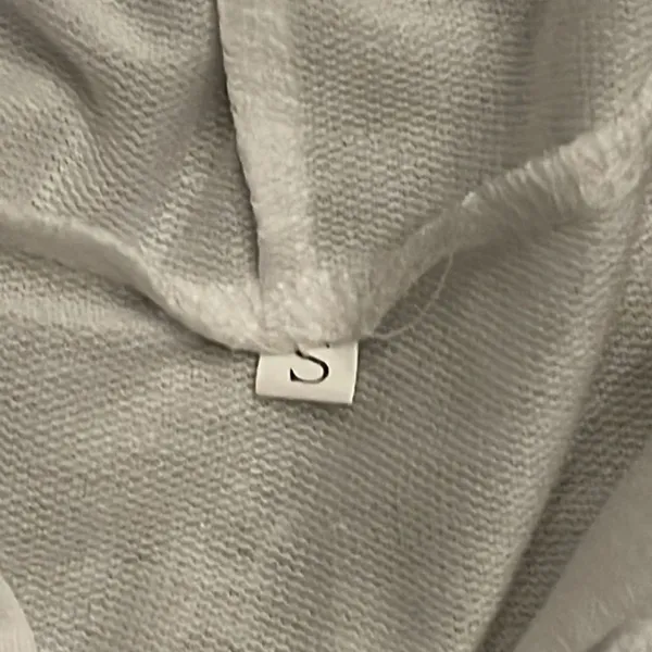 No brand Crop top zipper‎ hoodie. White. Size Small - Image 2