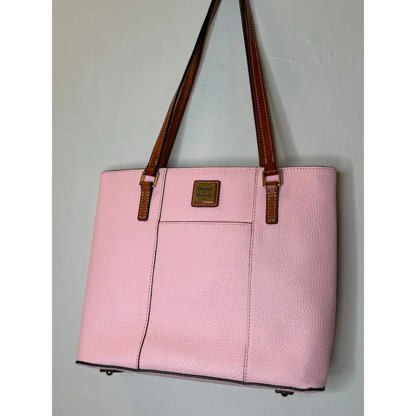 DOONEY & BOURKE Pale Pink Pebbled Leather Lexington Shopper Shoulder Bag - Image 16
