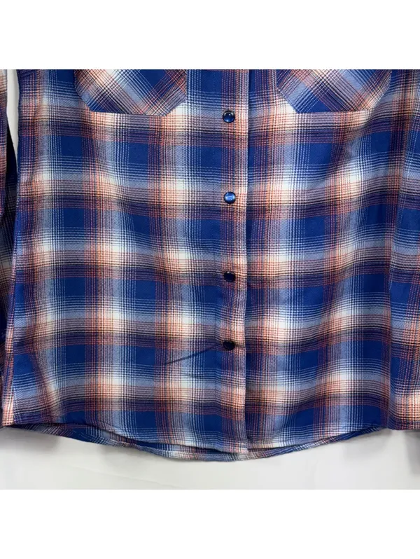 Dixxon The Great One 13 Women’s M Blue Plaid Flannel - Image 4