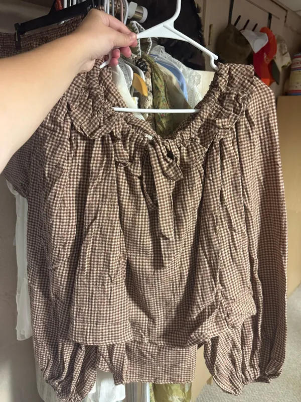 Brown Gingham Set Size L - Image 3
