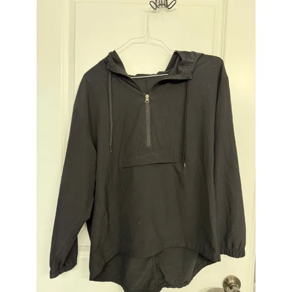 Tangerine Black Mesh Half Zip Hooded Running Jacket XL XXL - Image 3