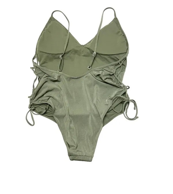 NWT Abercrombie Original Cheeky lace up tie sides one piece swimsuit size XL NEW - Image 2
