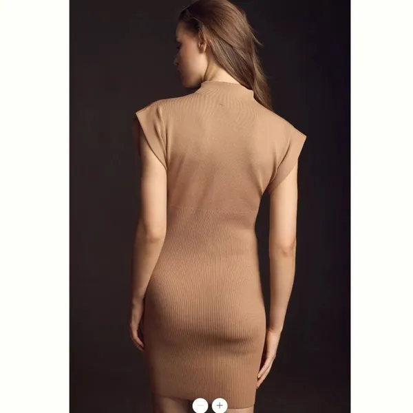 Anthropologie Mock-Neck Cap-Sleeve Mini Dress - Image 3