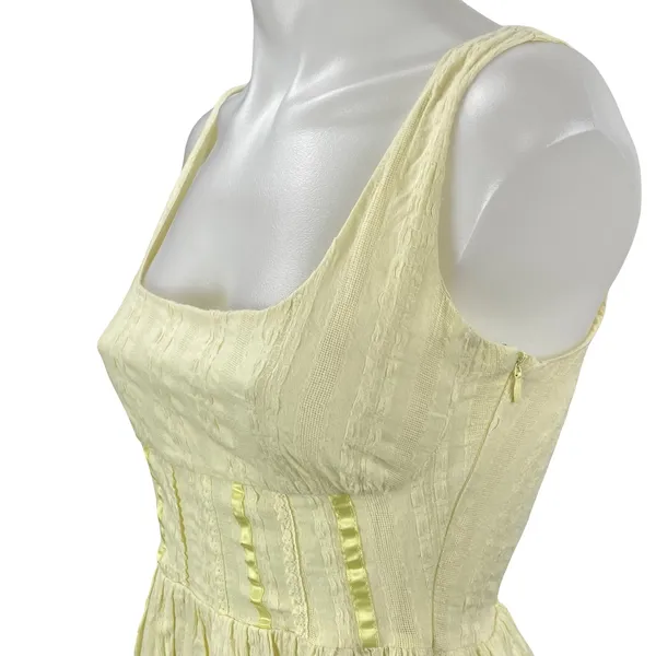Princess Polly Lorinda Square Neck Sleeveless Mini Tank Flare A-Line Dress Sz 0 - Image 3