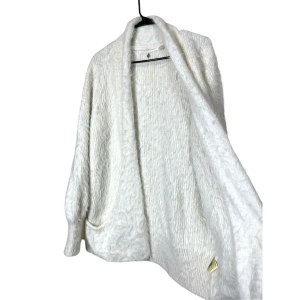 Anthropologie Knitted & Knotted Wool Blend Fuzzy Cardigan Sweater‎ Size M - Image 6