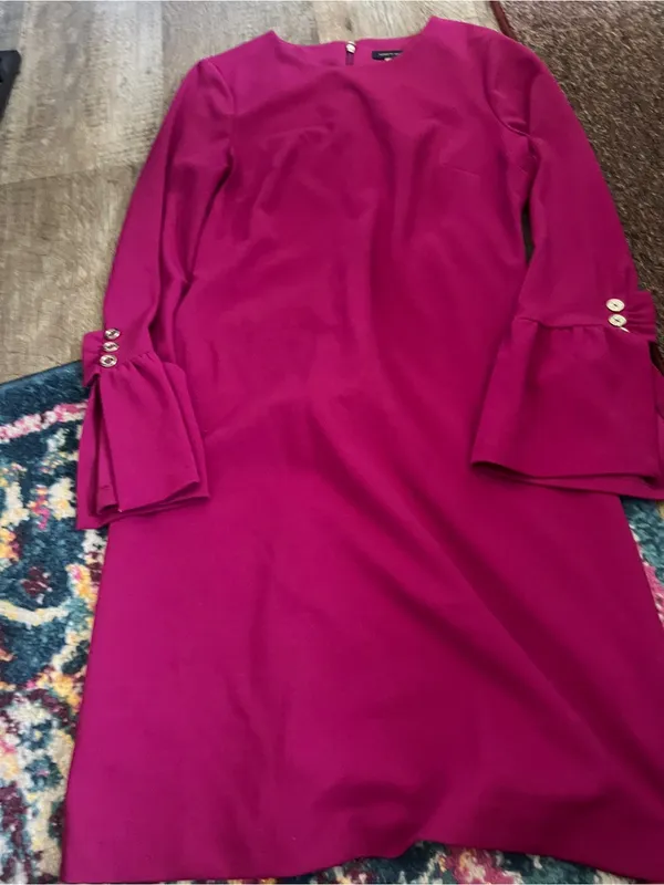 Tommy Hilfiger Women's Fuchsia Bell-Sleeve Shift Dress - Image 5