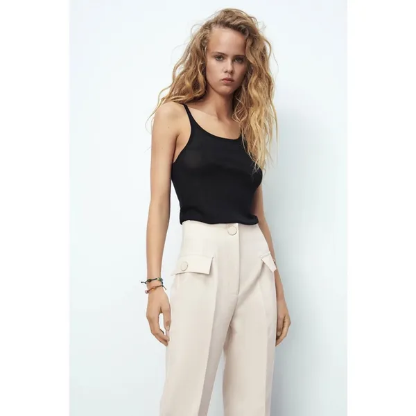 Zara high waisted button pants  - Image 2