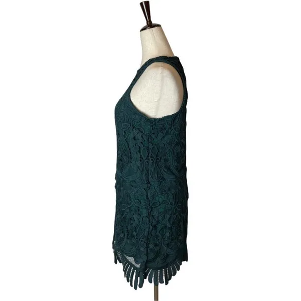 Lovers + Friends Caspian Lace Mini Dress Women Small Green Cocktail Crochet - Image 4