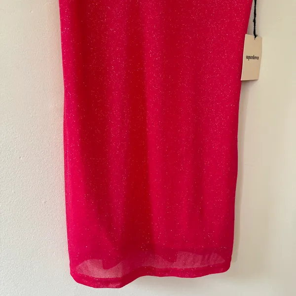 NEW Sydney Sparkle Glitter Bodycon Mini Dress Party Pink - Image 3