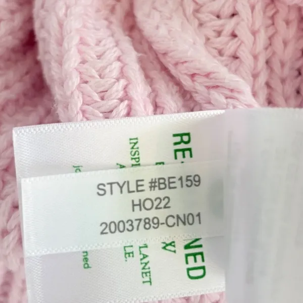 J.Crew Pink Shaker Stitch Mock Neck Cotton Sweater BE159 Medium EUC - Image 10