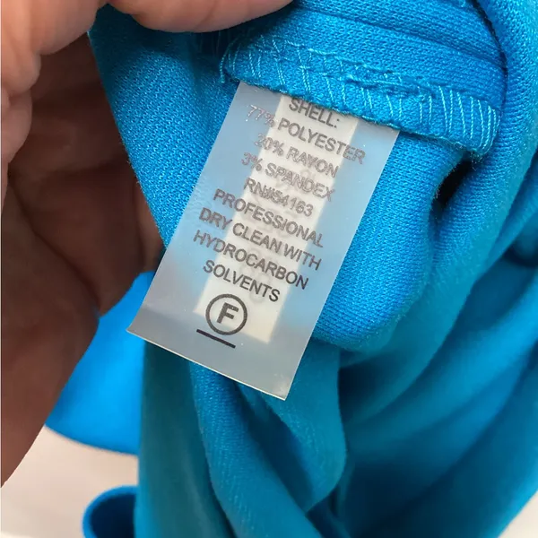 Calvin Klein sleeveless ruched dress. Deep turquoise blue. Size 4 NWT - Image 12