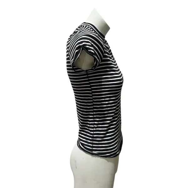 Free People We The Free Women's Striped T-Shirt Black Size S - Image 3