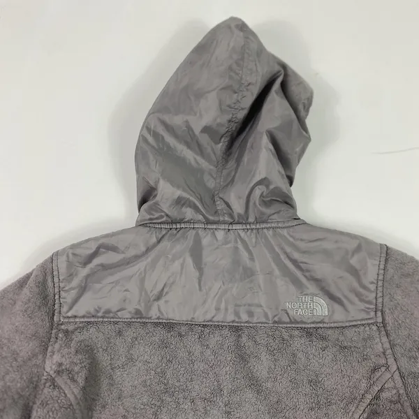 The‎ North Face Jacket Womens Small Gray Hooded Full Zip Fleece Embroidered Logo - Image 14