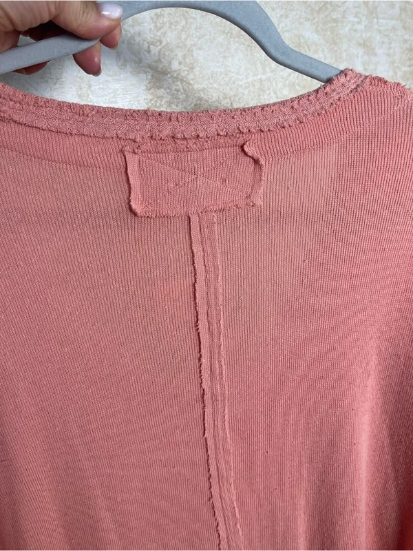Free People “Colby Long Sleeve” thermal top Savannah Red Sz M - Image 9