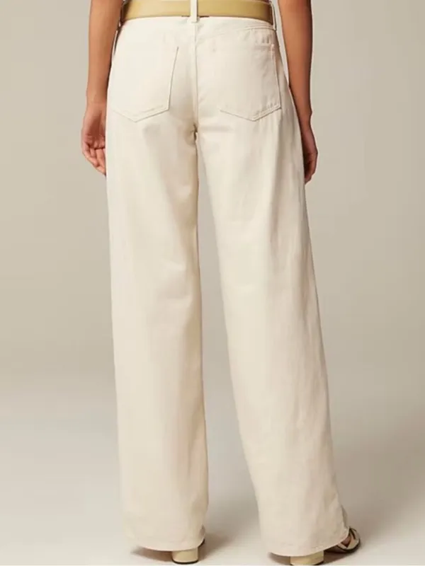 J.Crew ‘84 Low Rise wide-leg Jeans in Ecru - Image 6