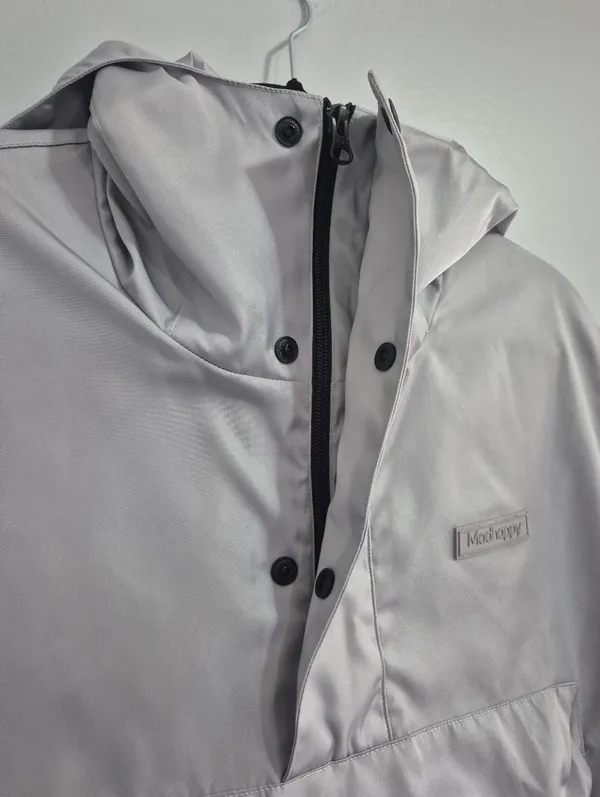 Madhappy unisex Oversized Nylon Anorak rain jacket grey Jacket Xsmall xs NWT - Image 5