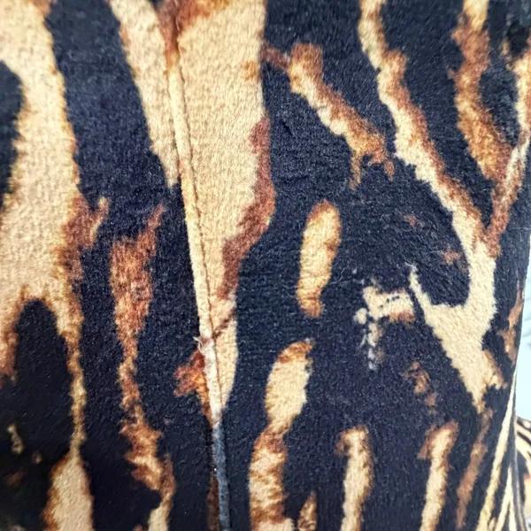 A New Day Womens Tiger Print Ankle Boots Brown Black Low Block Heel Size 11 NEW - Image 2