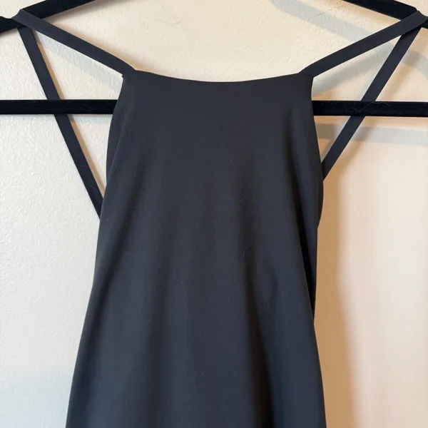 Madewell MWL Form‎ Exercise Dress Black High Neck Cross Back Activewear L/XL - Image 4