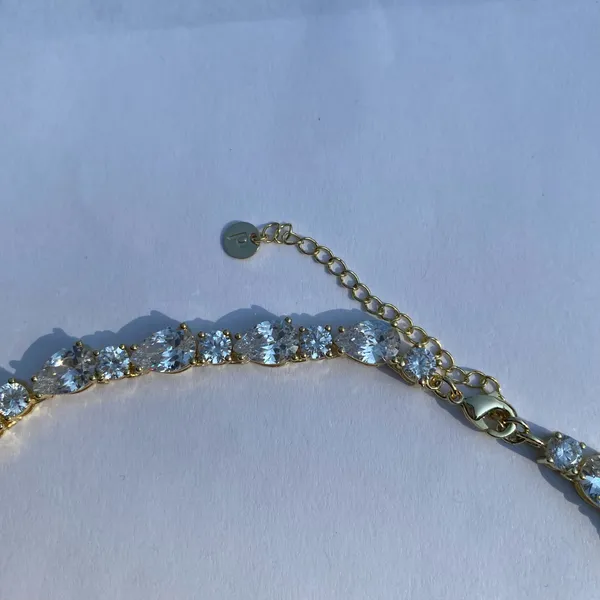 ⚜️💎 New Pavoi 18” 14K Yellow Gold Plated Clear Sparkling Cubic Zirconia Crystal Pendant Tennis Necklace 💎⚜️ - Image 11