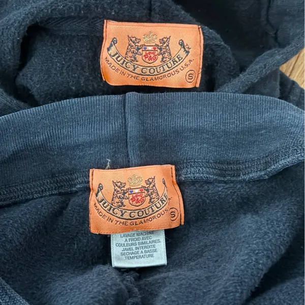 Y2K Vintage Juicy Couture Black Sweatsuit Set - Image 6