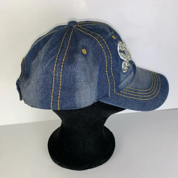 Hat Republic Sexy blue Denim Fashion Baseball Cap Rhinestone Women’s Sport Hat - Image 5