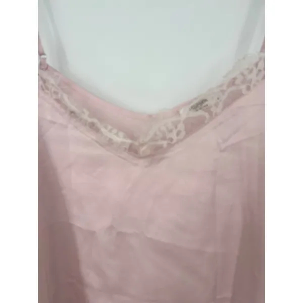 Zeagoo Cami Top Womens M Pink White Lace Trim Satin Lightweight 2‎ Pack Layering - Image 4