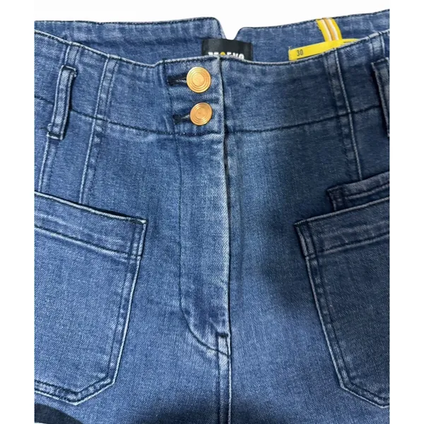 Maeve Anthropologie Junie Wide Leg High Rise Sailor Utility Trouser Jean Size 30 - Image 7