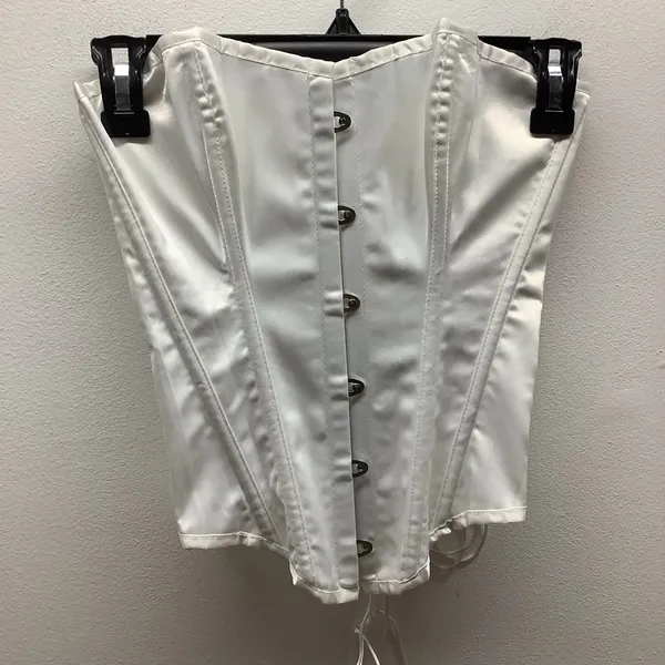 Vintage White Size Small Corset Top. Has a Sticker Marking On Back - Image 2