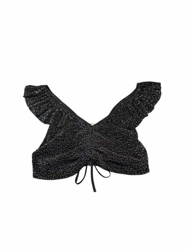 ZARA polkadot pleated crop top - Image 2