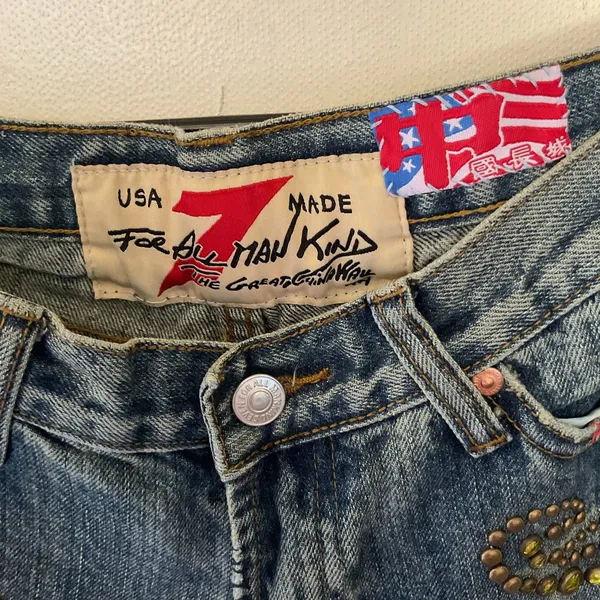 Vintage Y2K 7 For All Mankind Bootcut Jeans Women’s Sz 29 Studded Low Rise NWT - Image 3