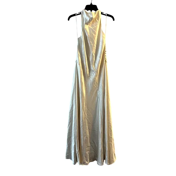 Reformation Roy Satin Wedding Maxi Dress Gown Halter Neck Fior DiLatte Ivory 6 - Image 3