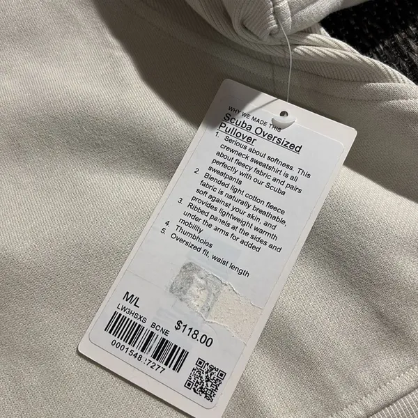 Lululemon NEW Scuba Oversized Pullover *Wordmark Limited Edition Spellout Sz M/L - Image 5