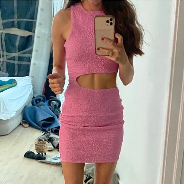Lovers & Friends Revolve Lavallette Mini Dress in Bubblegum Pink - Image 2