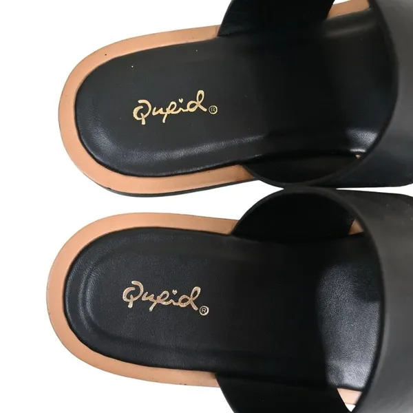 Qupid Womens 10 Slip On Black Sandal Slide NWOB - Image 7