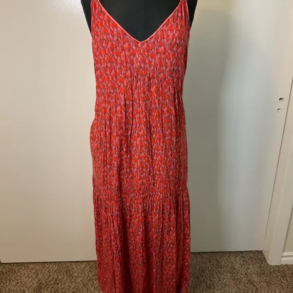 Joie Pink Tiered Maxi Sundress Women’s Size XXL Floral Resort Wear - Image 4
