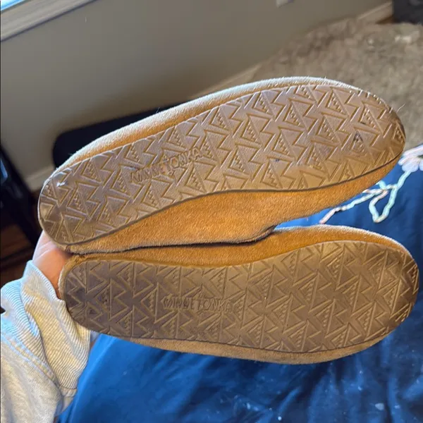Minnetonka Brown Suede Moccasins - Image 3