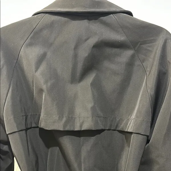 Oliver Grant Classic Black Belted Waterproof trench rain coat XS - Image 5