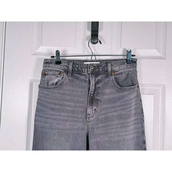 Abercrombie 90s Straight Ultra High Rise Jeans Size 27 (4) Gray Y2K Retro Casual - Image 5