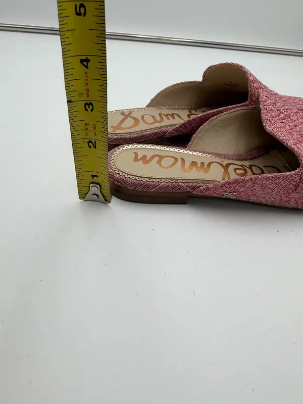 Sam Edelman Women’s Size 8 Pink Woven Pointed Toe Mule Flats Slip On Shoes - Image 6