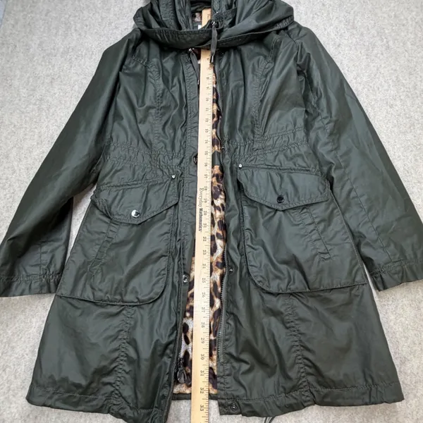 Laundry by Shelli Segal Jacket Women XS Green Utility Mob Wife Collegiate Safari - Image 8