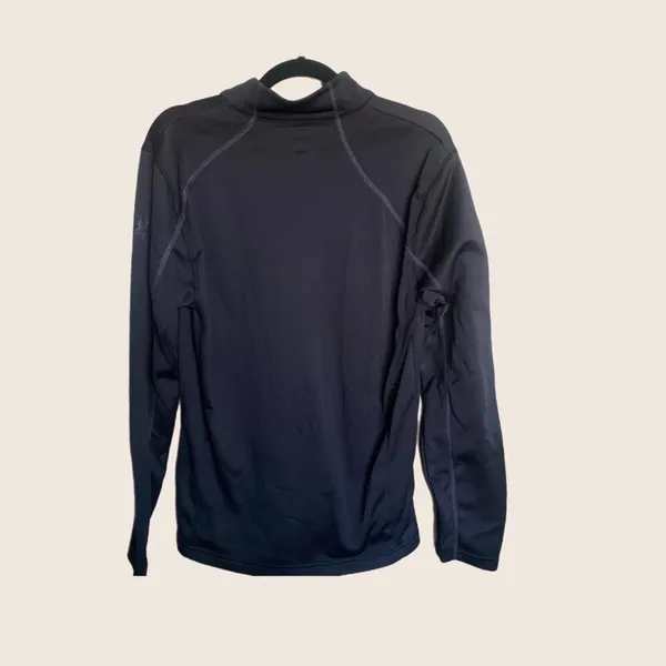 SPYDER Active 1/4 HALF Quarter Zip‎ Fleece Lined Pullover Jacket Med Mens BLACK - Image 4